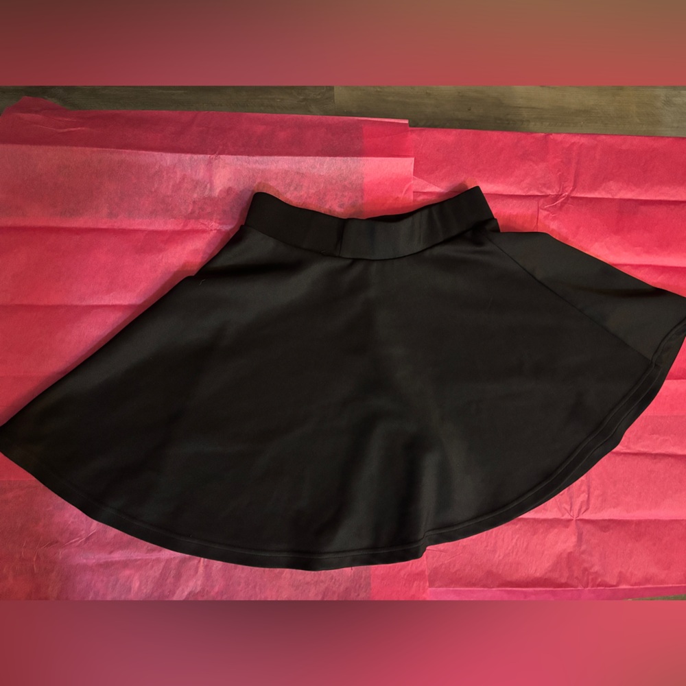 Esprit Black Asymmetrical Midi Skater Skirt